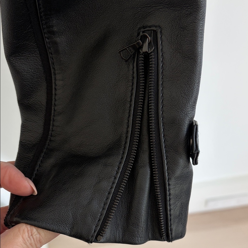 Miss Wu Women's Black Leather Jacket - Picture 9 of 9